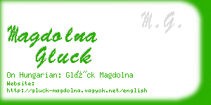 magdolna gluck business card